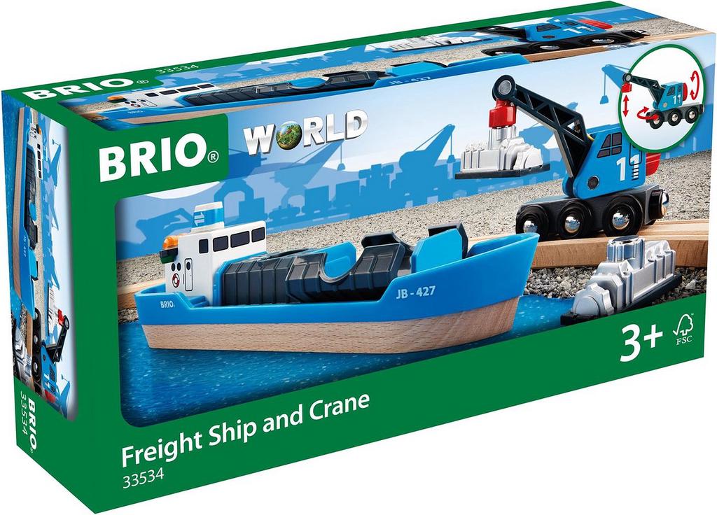 BRIO Freight Ship & Crane