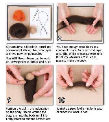 Needle Felting Kit - Sea Otter