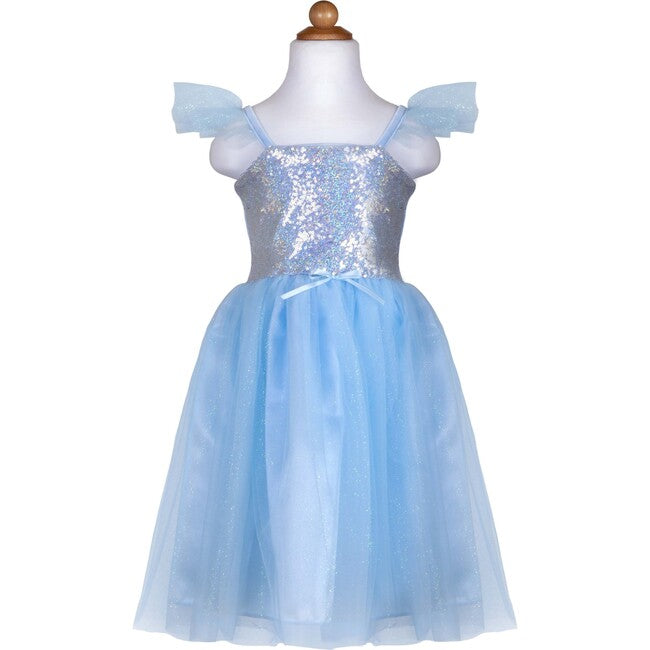 Blue Sequin Princess Dress Size 5-6