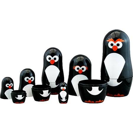 Penguin Parade Nesting Dolls