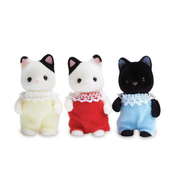 Tuxedo Cat Triplets - Calico Critters